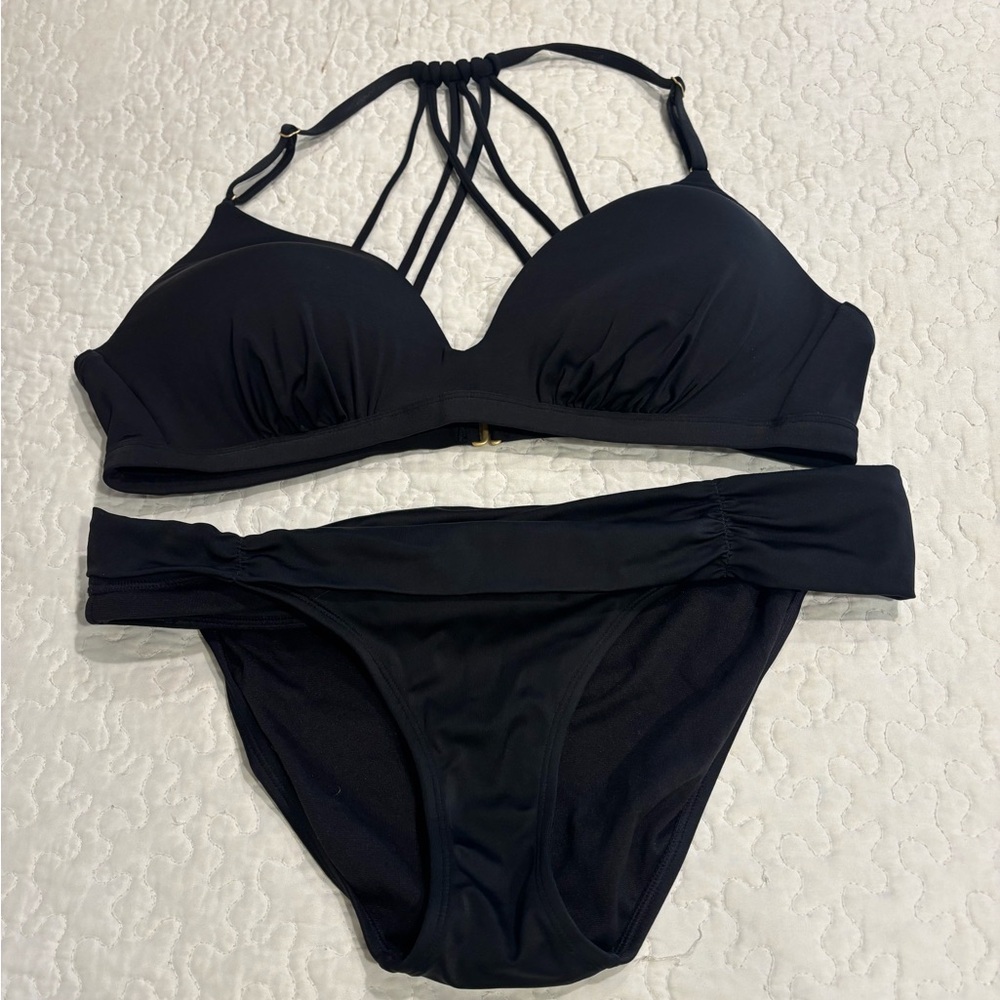 Athleta black 3 piece Bikini Set - Picture 2 of 13
